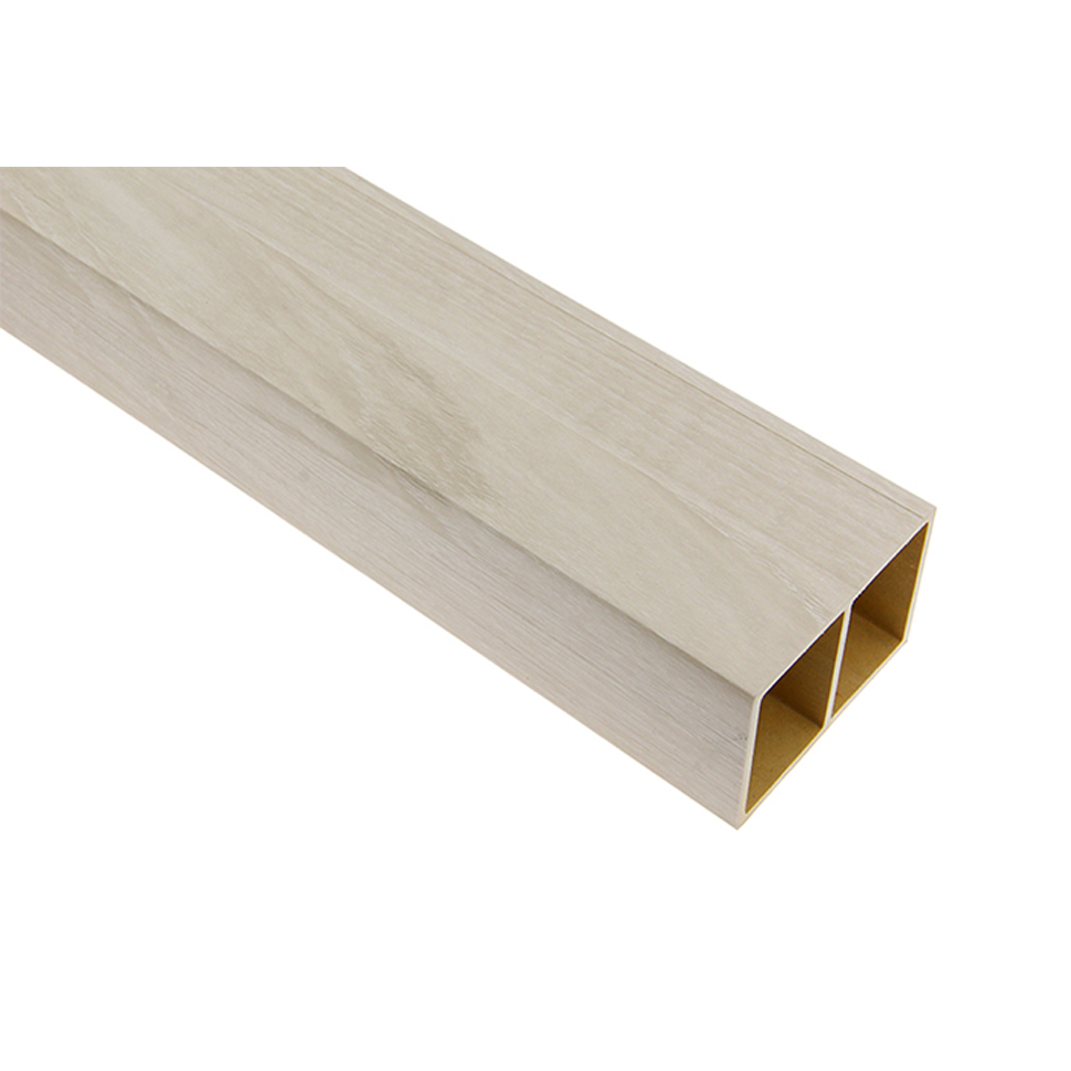 WPC Wood and Plastic Composite Square Timber Tube for Interior Decorative Hollow Wooden Batten