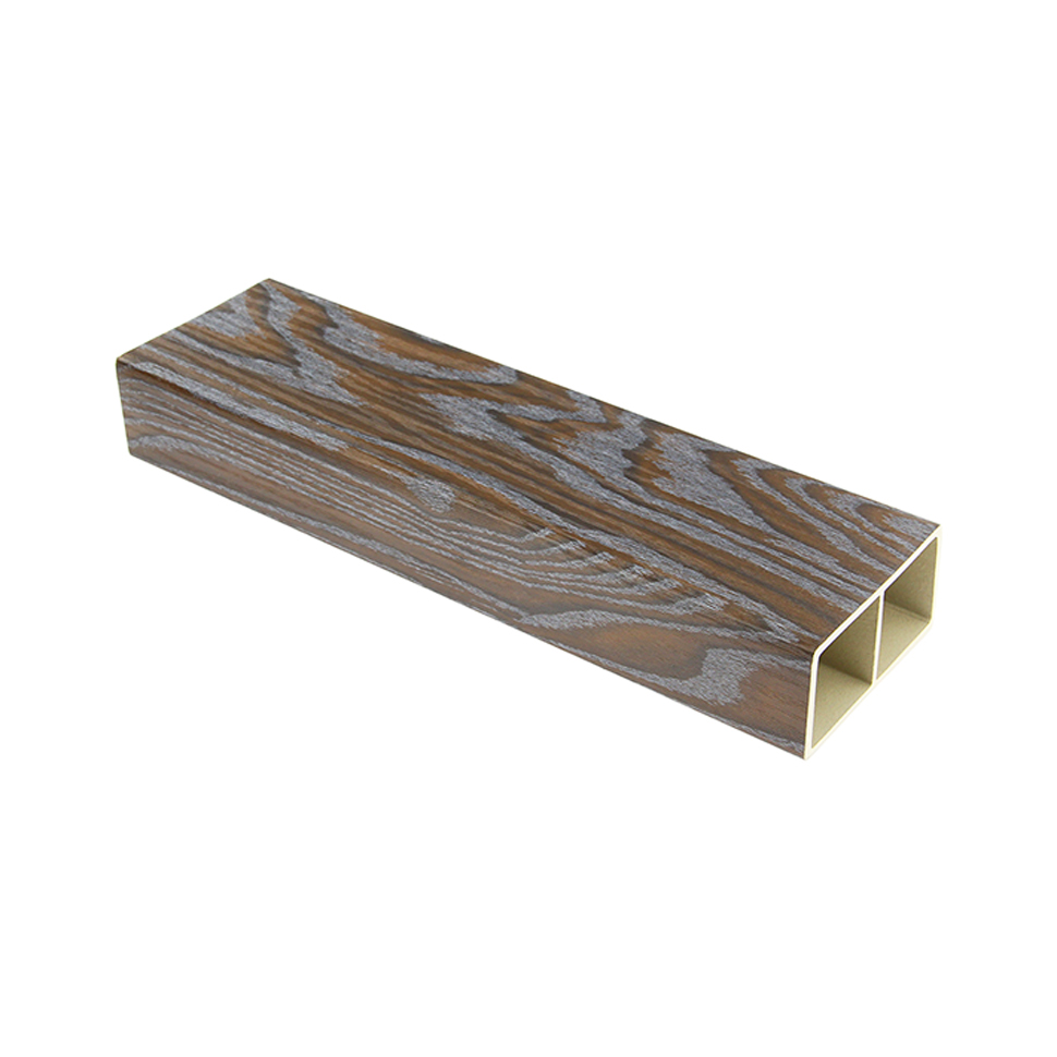 WPC Wood and Plastic Composite Square Timber Tube for Interior Decorative Hollow Wooden Batten