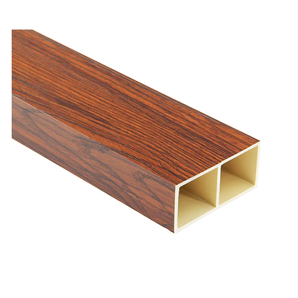 WPC Wood and Plastic Composite Square Timber Tube for Interior Decorative Hollow Wooden Batten