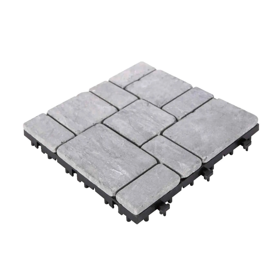 Stone Plastic Interlocking Floor Tile Cheap Natural Exterior Deck Tile Stone 