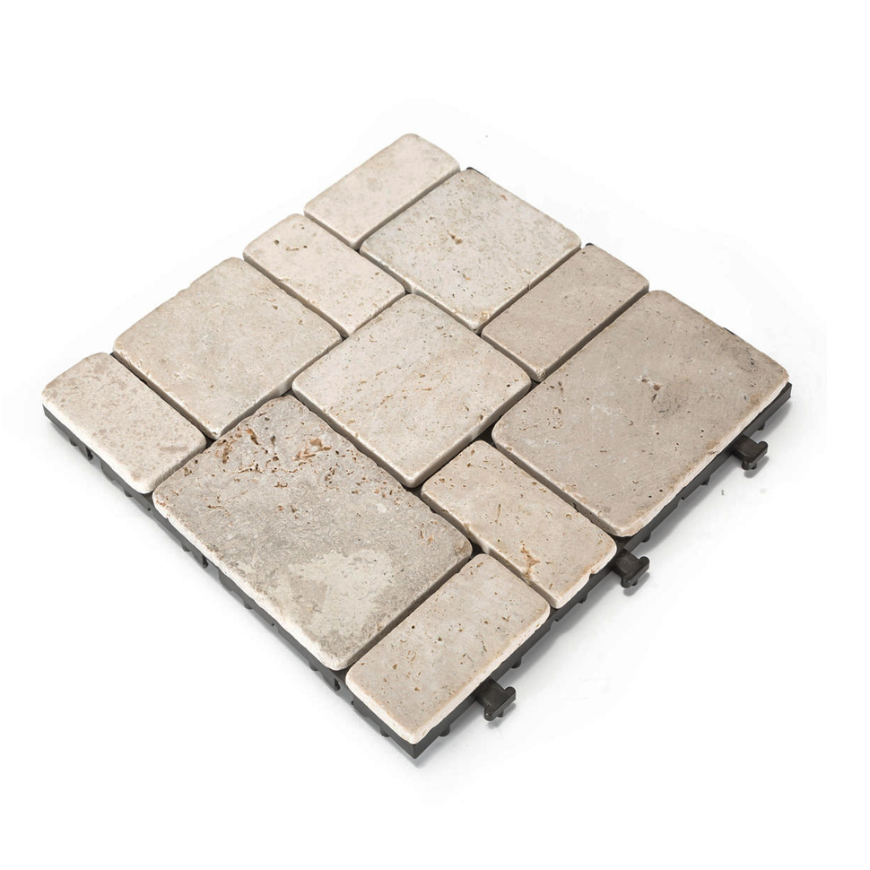 Stone Plastic Interlocking Floor Tile Cheap Natural Exterior Deck Tile Stone 