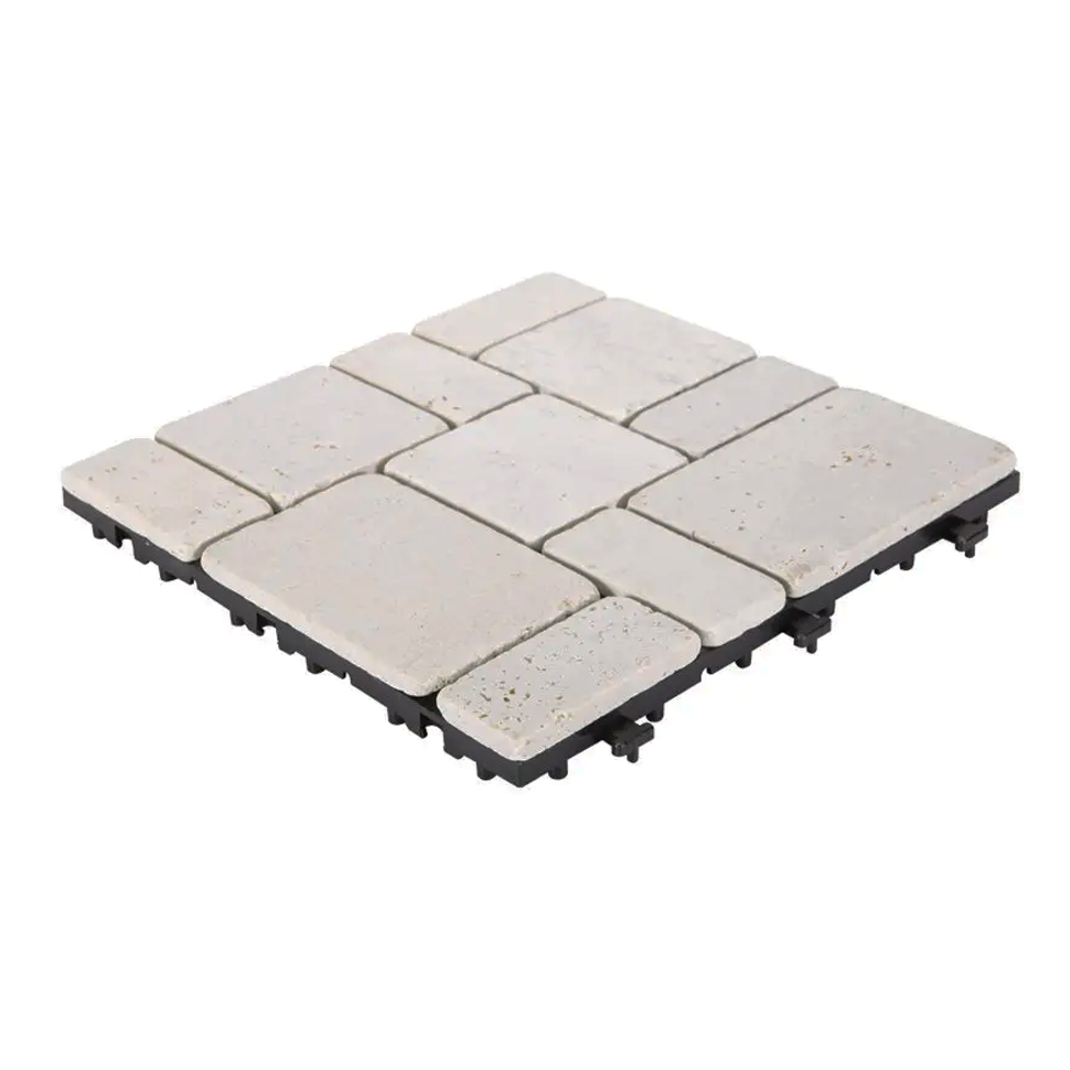 Stone Plastic Interlocking Floor Tile Cheap Natural Exterior Deck Tile Stone 