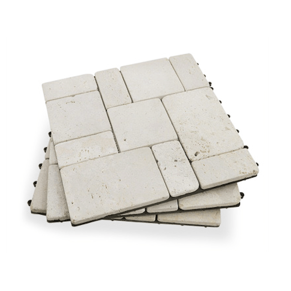 Stone Plastic Interlocking Floor Tile Cheap Natural Exterior Deck Tile Stone 