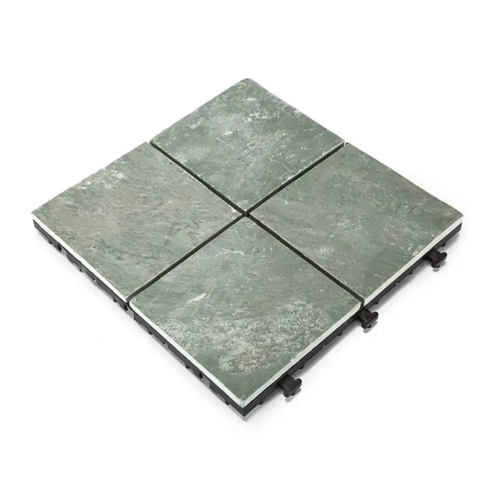 Stable Barefoot Friendly Natural Outdoor Slate Tiles Floor Landcaspe Stone Deck Tiles Home Garden Stone Interlock Tiles Floor 