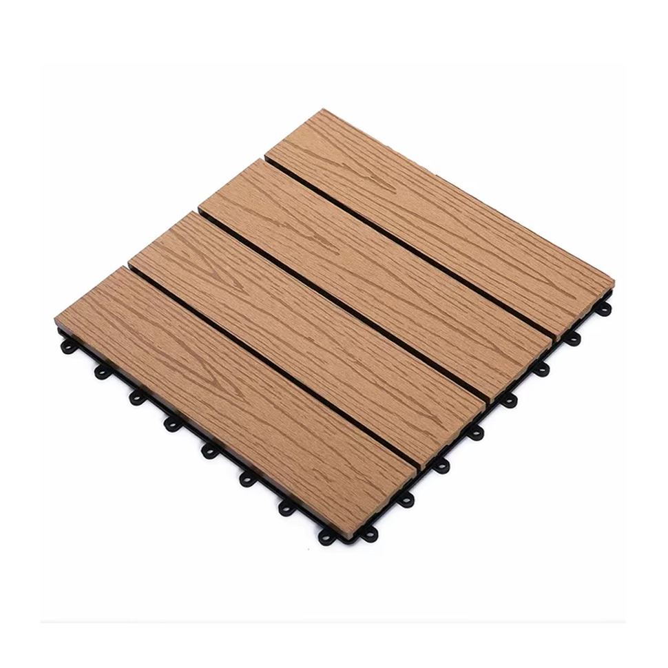 Outdoor Wood Plastic composite DIY Decking wood flooring 3D embossed WPC flooring composite deck