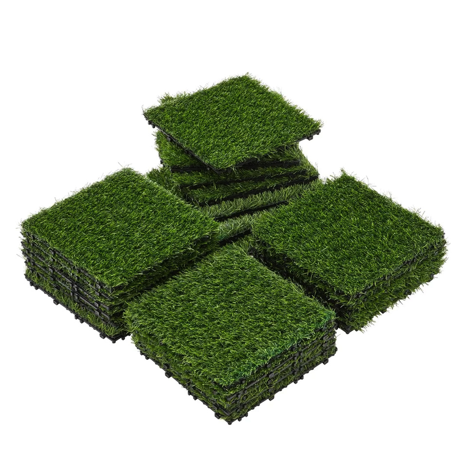 Artificial Grass Tiles - Artificial grass flooring grass deck tiles outdoor interlocking all weather balcony tiles