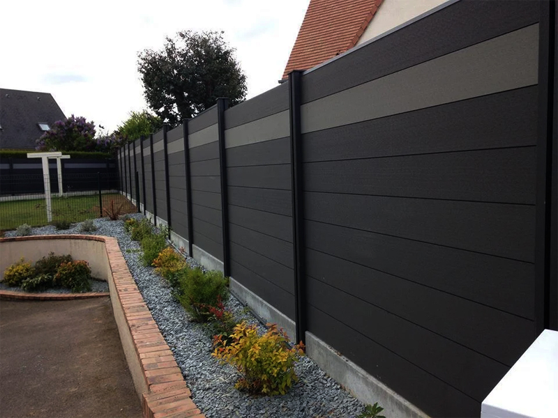 Temporary Fence Privacy Wood Plastic Composite Fence Panel Household Building Material WPC Board Fence Post Outdoor Swimming Pool WPC Garden Fence 