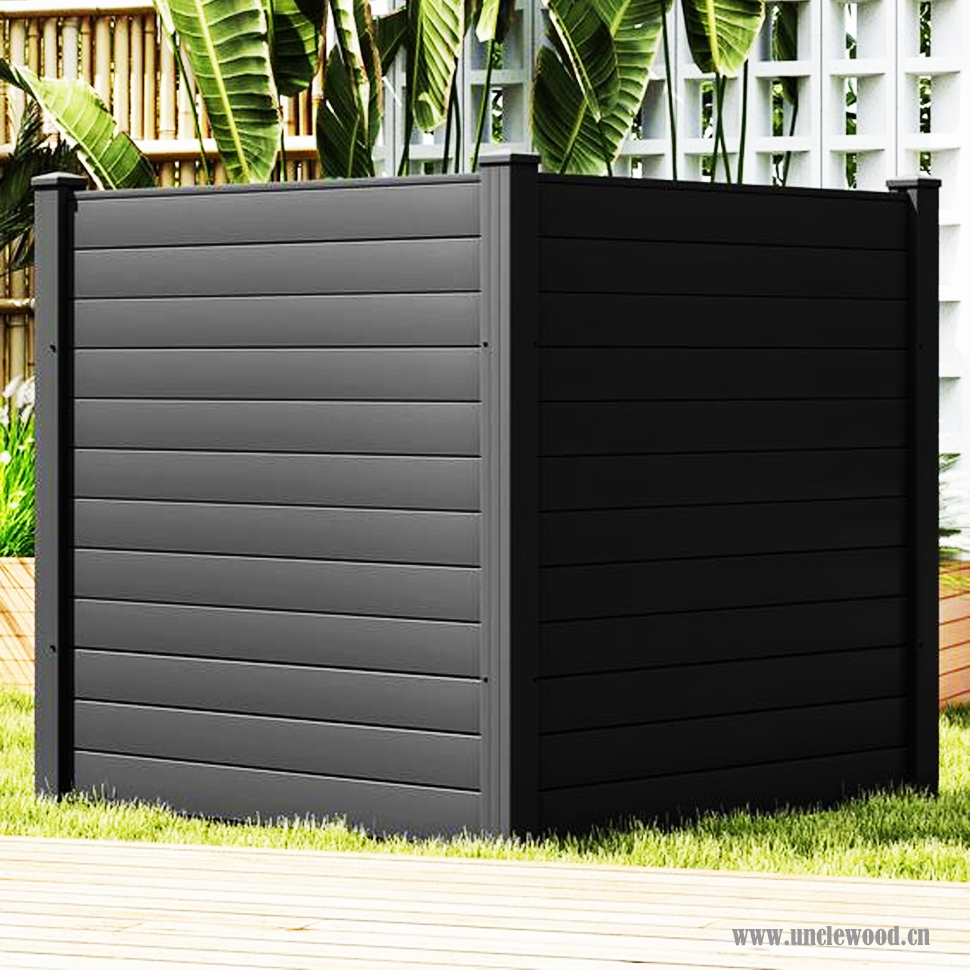 Temporary Fence Privacy Wood Plastic Composite Fence Panel Household Building Material WPC Board Fence Post Outdoor Swimming Pool WPC Garden Fence 