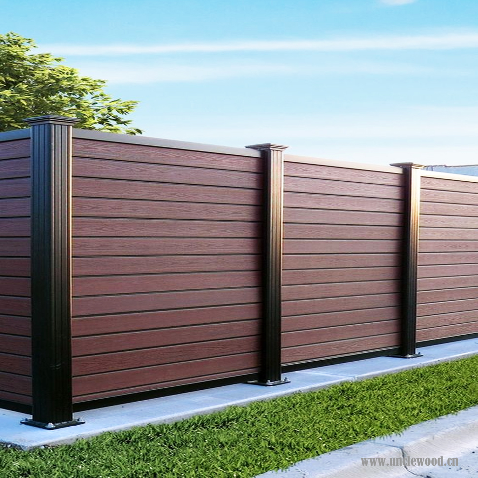 Wpc Fencing Spacer Fence Boards Uv Resistance Wood Composite Fence Panels for Outdoor Garden Decoration