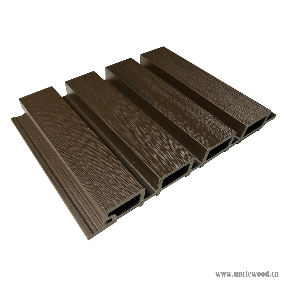 Outside co-extrusion wpc wall board building exterior decoration wood plastic composite cladding panel