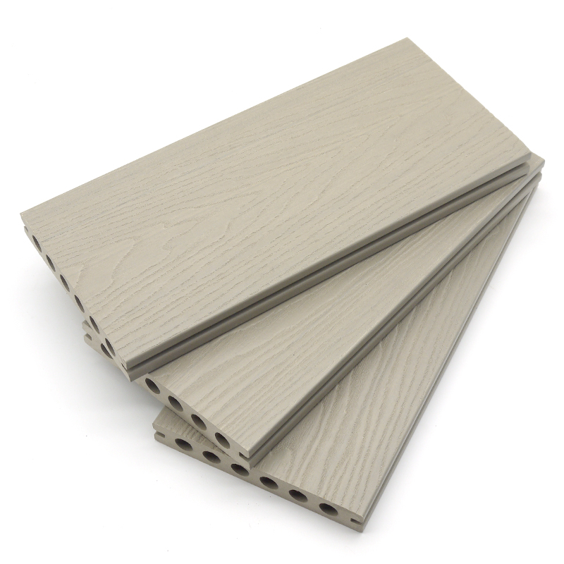 Exterior Terrace Wood Texture Waterproof Easy Installation WPC Composite Embossed Decking