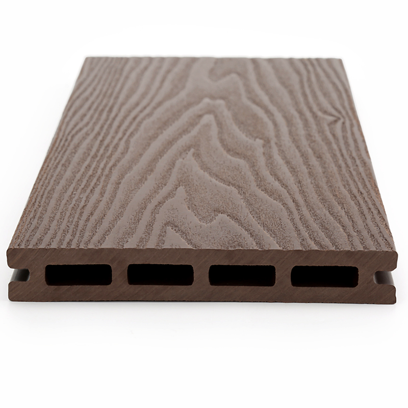 3D Wood Grain Quick Installing WPC Outdoor Flooring Hollow and Solid Wood Plastic Composite Board Durable Decking