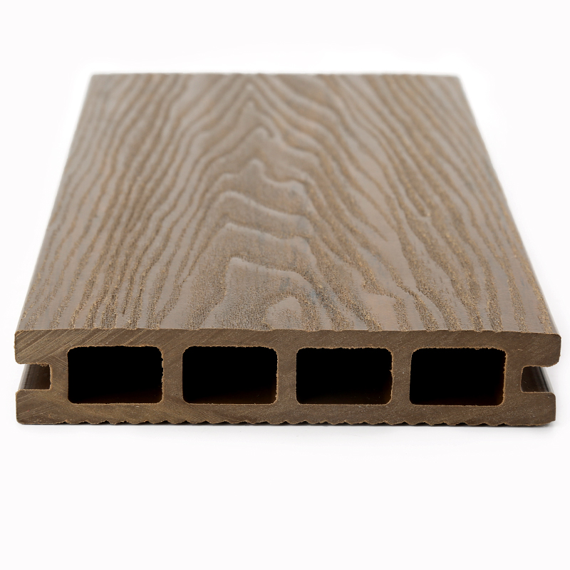 WPC Composite Outdoor Decking Flooring Solid Hard Wood Composite Decking Board Wall Board 3D Wood Grain WPC Decking