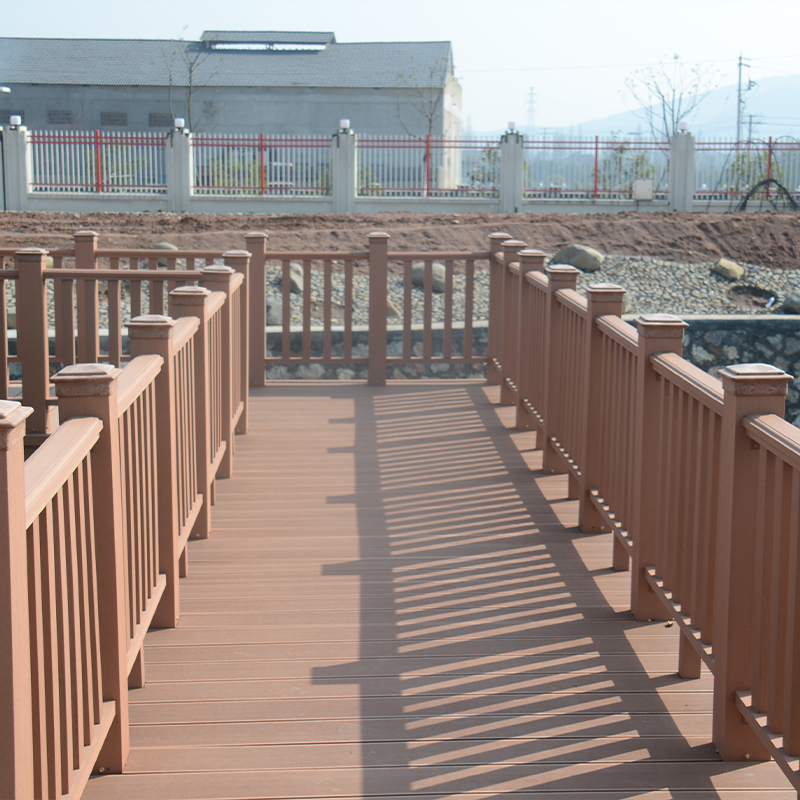WPC Garden Park Plank Road Wooden Bridge Patio Stairway Composite Deck Railing
