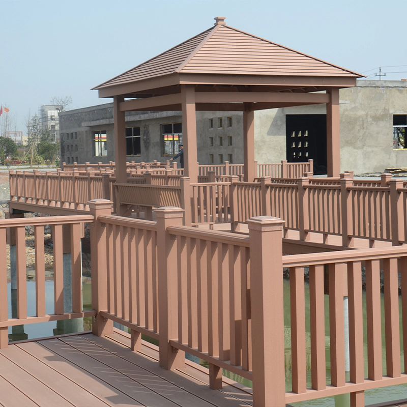 WPC Garden Park Plank Road Wooden Bridge Patio Stairway Composite Deck Railing
