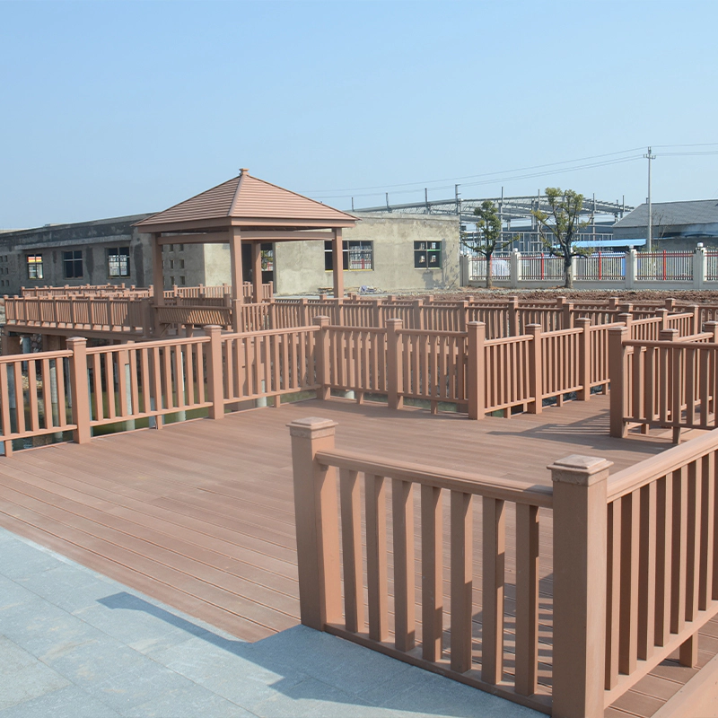 WPC Garden Park Plank Road Wooden Bridge Patio Stairway Composite Deck Railing