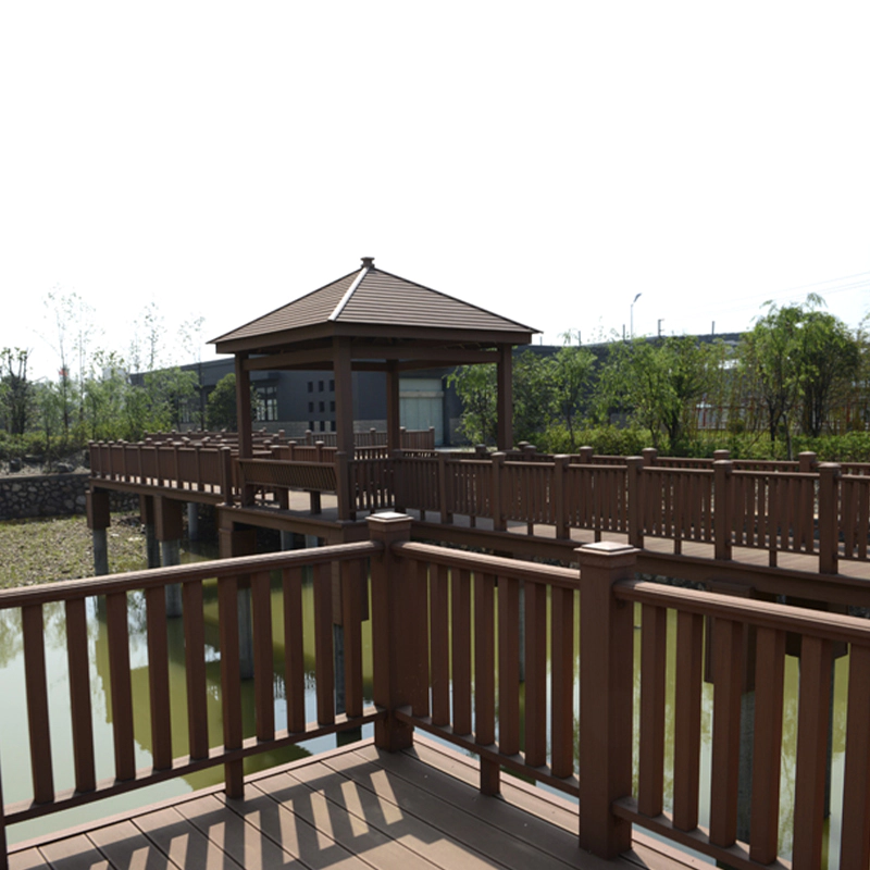Modern WPC Composite Railings for Pedestrian Bridges in Parks and Gardens