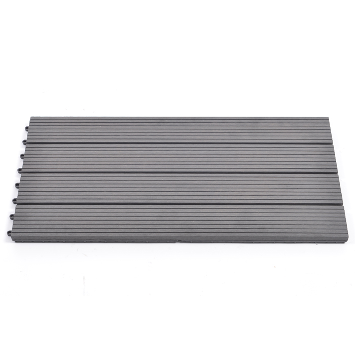 Outdoor WPC Deck Tiles Anti slip Tiles Interlock WPC DIY Composite Decking Tiles Easy to Assemble Environmentally Friendly