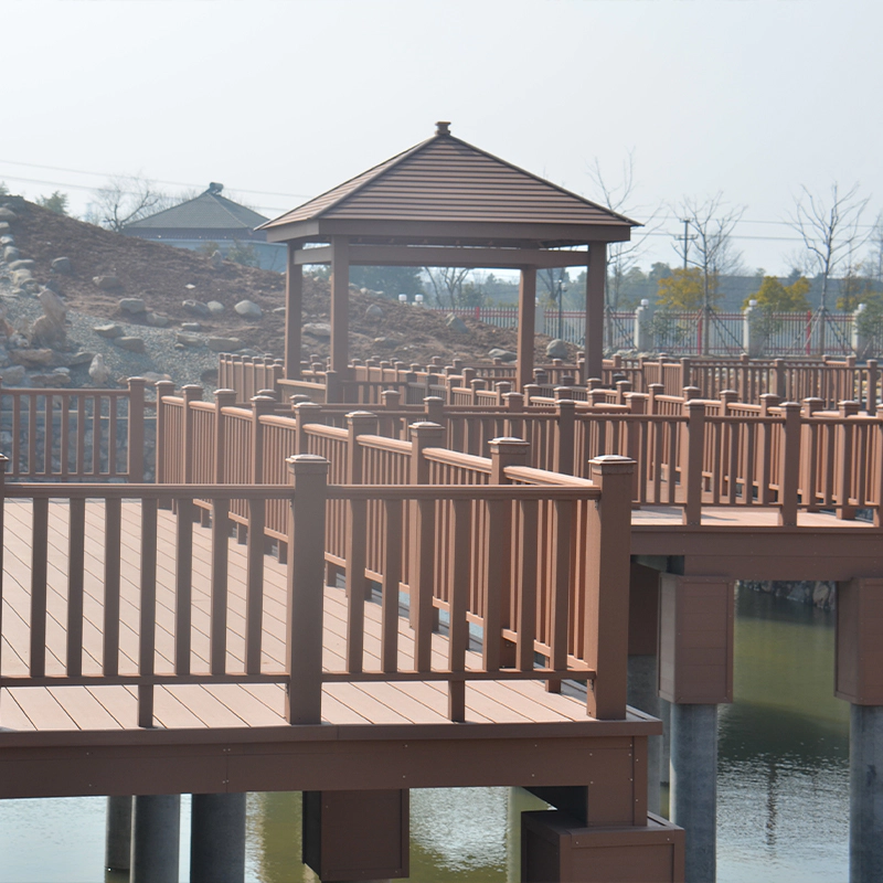 WPC Stair Design Terrace Deck Outdoor Railing OEM/ODM Garden Valla protection Composite Railing Strong Waterproof