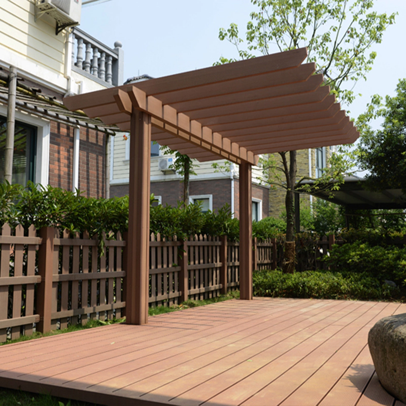 WPC Eco Friendly Outdoor Pergola for Garden Balcony Patio and Terrace Durable Wood Plastic Composite Structure