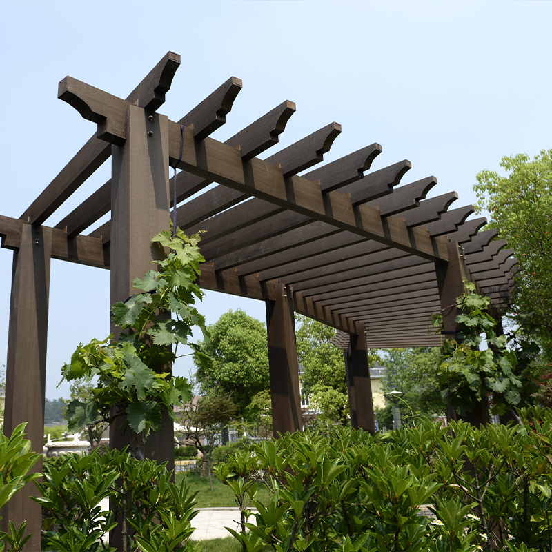 Stylish Durable Eco Friendly WPC Outdoor Pergola for Garden Balcony Patio and Terrace Made from Wood Plastic Composite