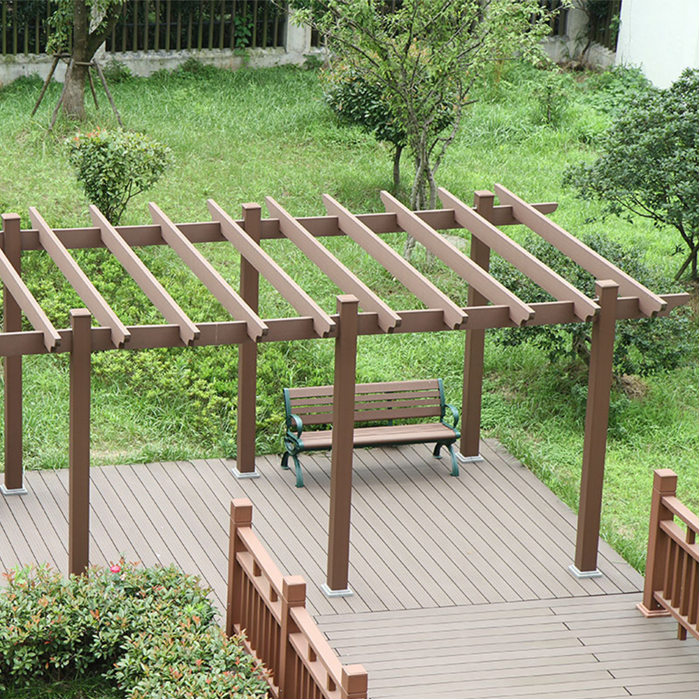 Stylish Durable Eco Friendly WPC Outdoor Pergola for Garden Balcony Patio and Terrace Made from Wood Plastic Composite