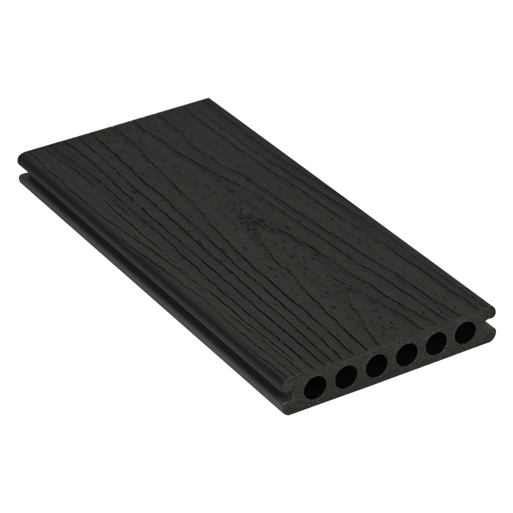 Waterproof Co-Extrusion WPC Decking Solid Color Interlocking Composite Decking Board Weather Resistant Outdoor Flooring