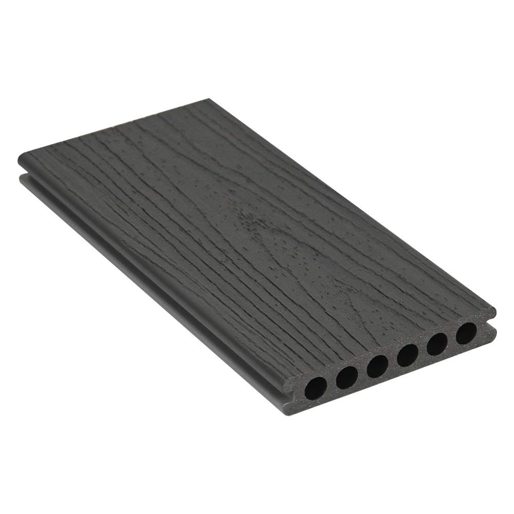 Waterproof Co-Extrusion WPC Decking Solid Color Interlocking Composite Decking Board Weather Resistant Outdoor Flooring