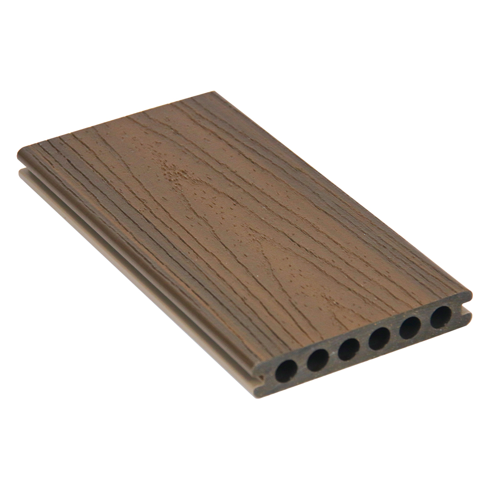 Waterproof Co-Extrusion WPC Decking Solid Color Interlocking Composite Decking Board Weather Resistant Outdoor Flooring