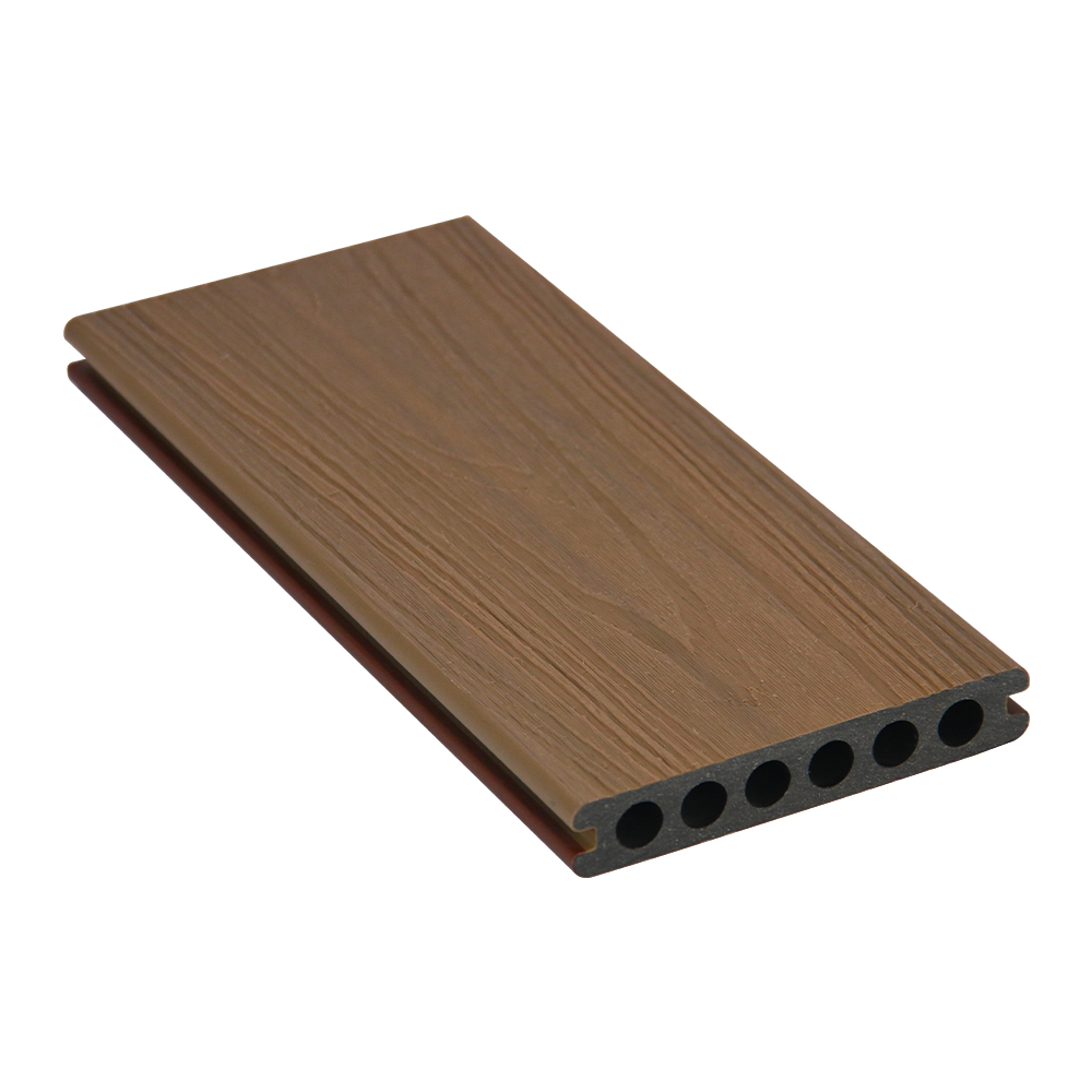 Co extrusion wpc decking boards outdoor waterproof capped composite decking supplier for garden terrace flooring