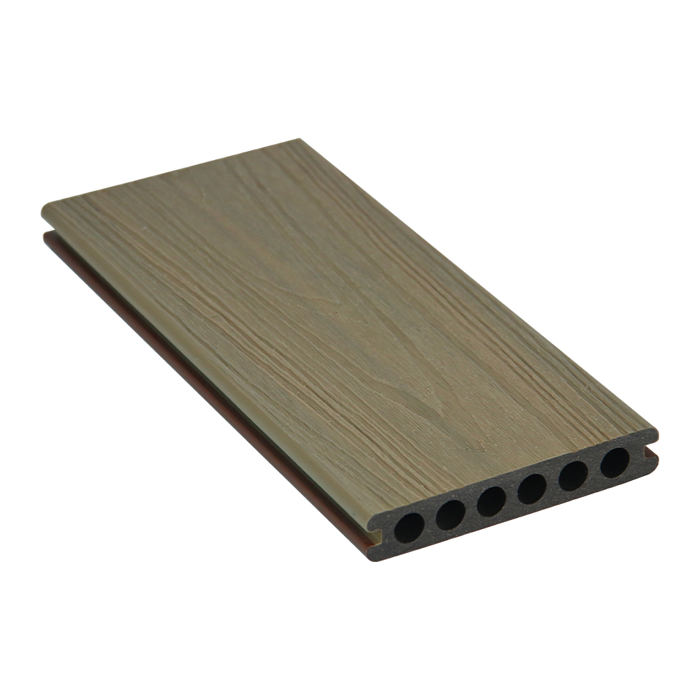 Co extrusion wpc decking boards outdoor waterproof capped composite decking supplier for garden terrace flooring